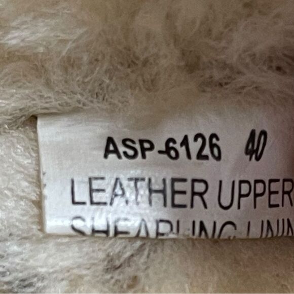 Alegria Aspen Brown Butterfly Shearling Lined Suede Zip Up Winter Boots Size 40 - Picture 6 of 6